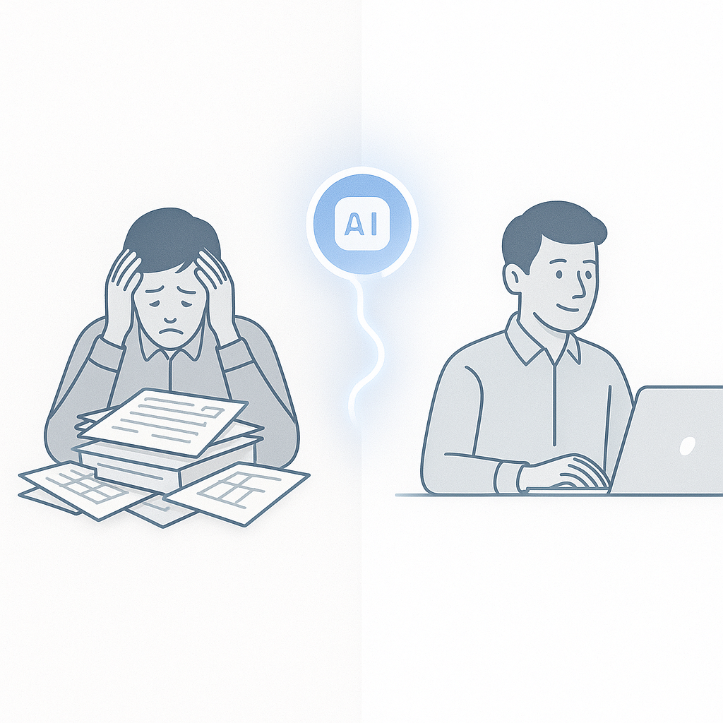 AIによる採用業務効率化のイメージ